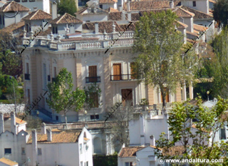 Palacete de Quinta Alegre desde la Torre de la Vela de la Alhambra