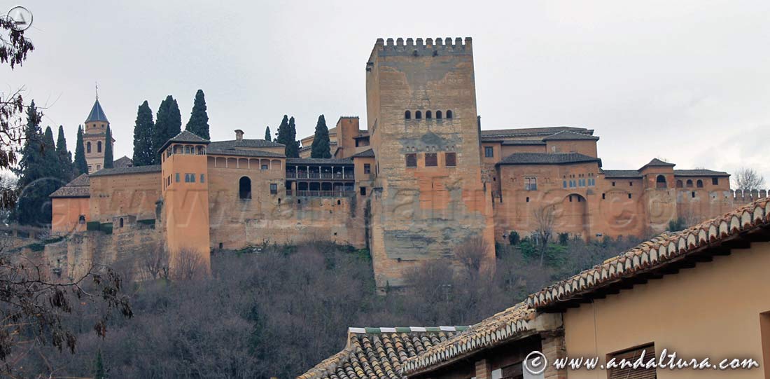 Vistas de la Alhambra desde la calle San Juan de los Reyes