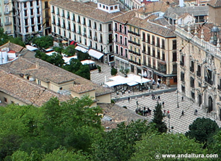 Plaza Nueva desde la Torre de la Vela de la Alhambra