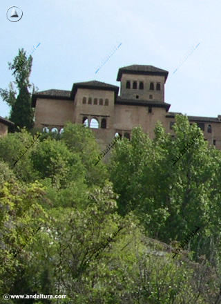 Palacio del Partal - Torre de las Damas y Observatorio - sobre el Bosque de San Pedro en el Paseo de los Tristes - Visita y Acceso a la Alhambra