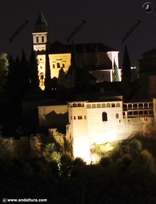 Torre del Peinador de la Reina y la Iglesia de Santa María de la Alhambra