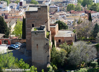 Torres Bermejas desde la Torre de la Vela de la Alhambra