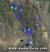 Pistas de esquí del Área Río Monachil de la Estación de Esquí Sierra Nevada en Google