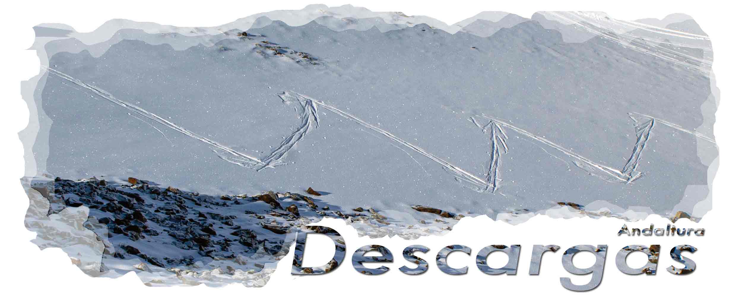 Huellas Esquí de Travesía en Sierra Nevada - Cabecera descarga del Plano y Guía de Pistas de Sierra Nevada en formato KMZ