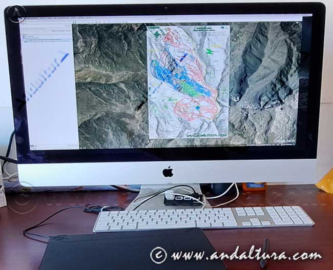 Mapa Cartográfico de las Pistas de Esquí Sierra Nevada en formato KMZ para programas Informáticos