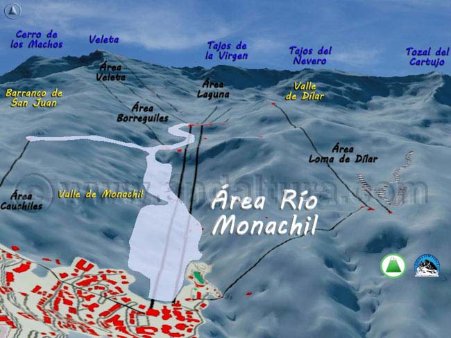 Mapa de situación del Área Río Monachil - diurno -