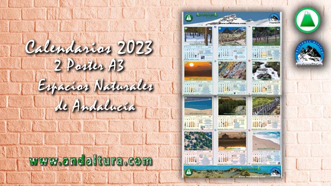 Modelo del Calendario del 2023 en formato A3 de Imágenes Virtuales de Andalucía