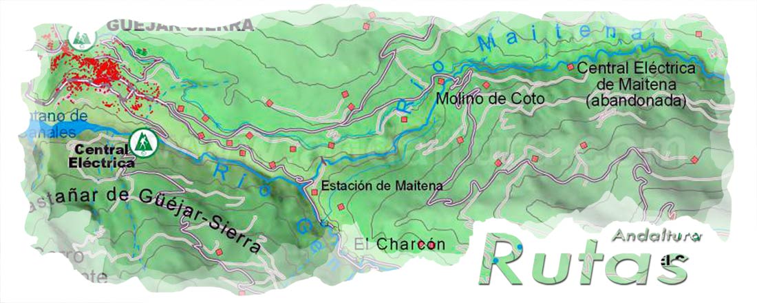 Accesos a las Rutas de Senderismo de Güéjar-Sierra: Cabecera
