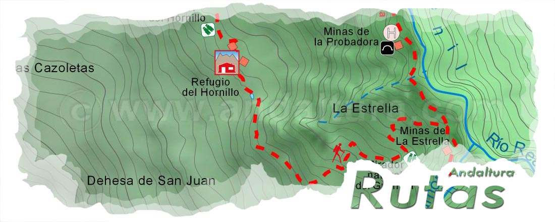 Ruta de Senderismo circular a los Cortijos y Refugio del Hornillo: Cabecera