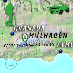 Ruta como llegar a la Hoya del Portillo: Recorte Mapa Cartográfico