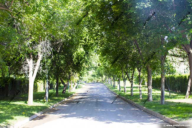 Entrada al Parque El Camorrillo en Alameda y la Sierra de la Camorra