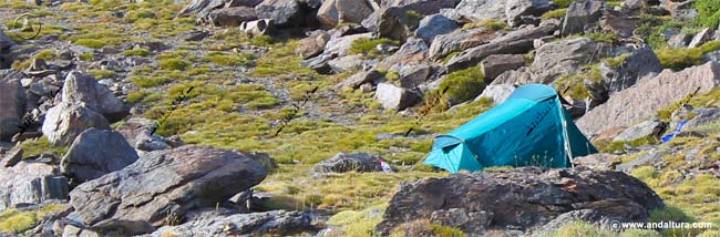 Tienda de campaña en Sierra Nevada - Normativa de Acampada en el Espacio Natural Sierra Nevada