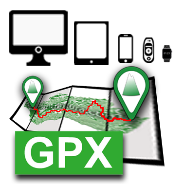 Icono de las Descargas de los Track y Waypoints, en GPX, de las Rutas y Senderos por Andalucía de Andaltura