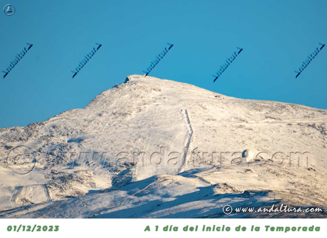 Panderón del Veleta el 01/12/2023 a 1 día del inicio de la Temporada de Esqui 2023-2024 en Sierra Nevada