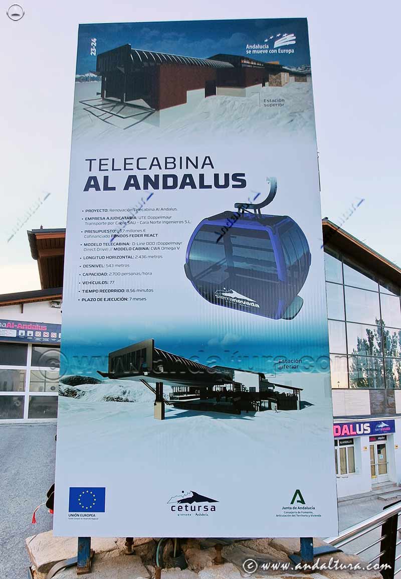 Cartel del nuevo Telecabina Al-Ándalus