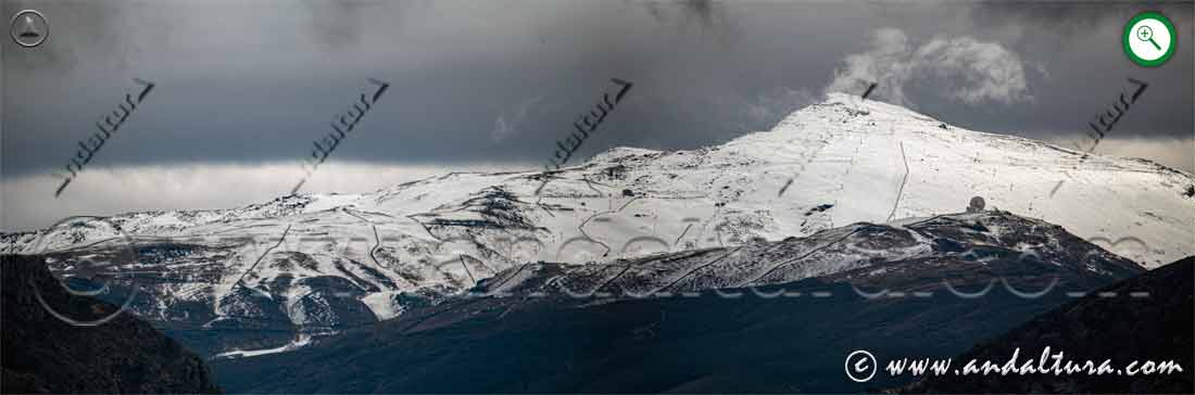 Teclea en la imagen para ampliar la zona esquiable de la Estación de Esquí Sierra Nevada al comienzo de la Temporada 2023 - 2024