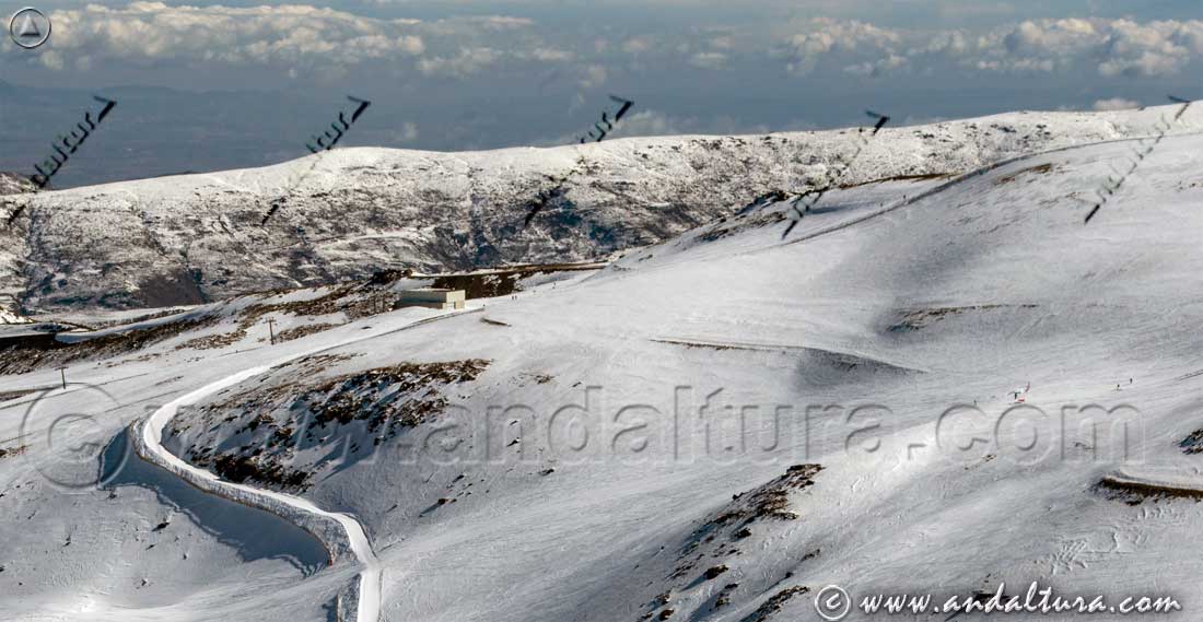 Telesilla Virgen de las Nieves, Pistas de Esquí y antiguo circuito de Esquí de Fondo a Borreguiles