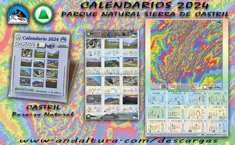 PDF gratuitos con los modelos de Calendarios de 2024 del Parque Natural Sierra de Castril