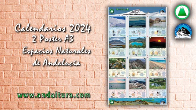 Anuncio del los Calendarios en A3 de 2024 de los Espacios Naturales de Andalucía