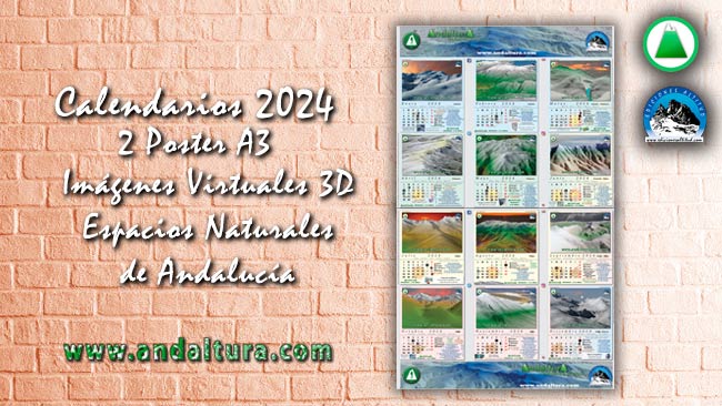 Anuncio del los Calendarios en A3 de 2024 de Imágenes Virtuales 3D de Andalucía