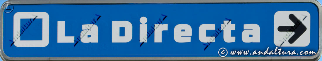 Pista de esquí La Directa Sierra Nevada: Señal dirección