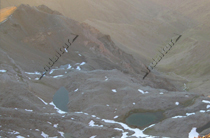 Lagunillo de Juego de Bolos y Laguna de la Mosca desde el Mulhacén - Lagunas del Valle del río Valdecasillas - Lagunas de Sierra Nevada en Güéjar-Sierra - Parque Nacional de Sierra Nevada