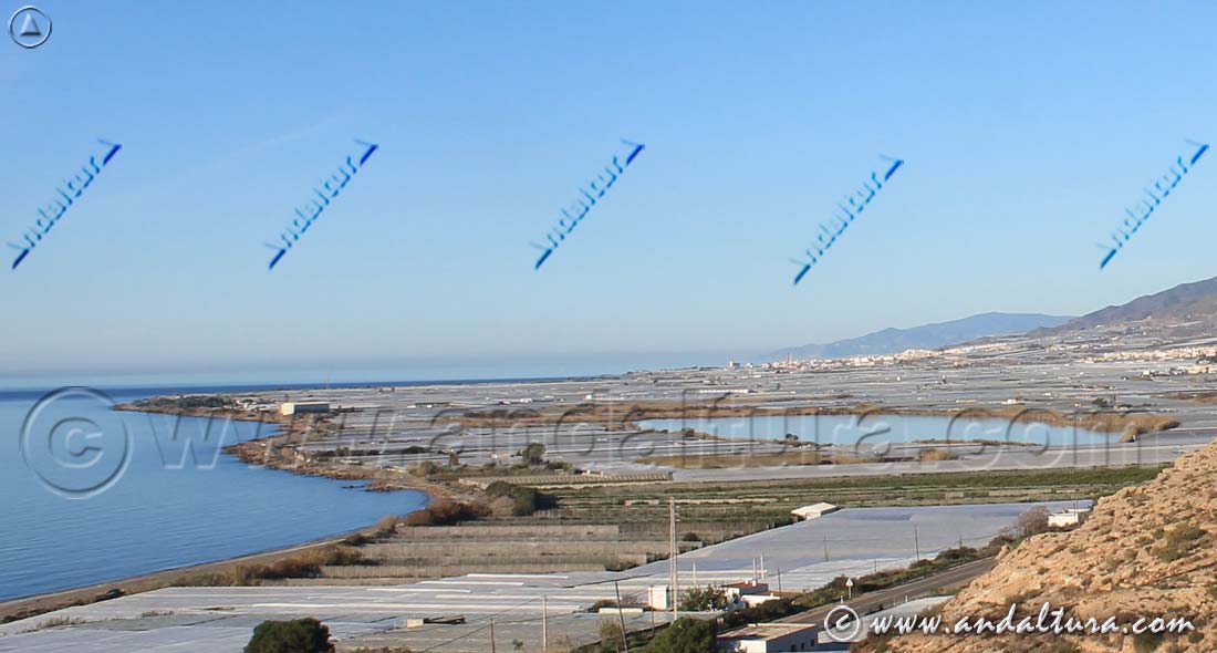 Albufera de Adra y el Campo de Dalías desde la Torre Alhamilla