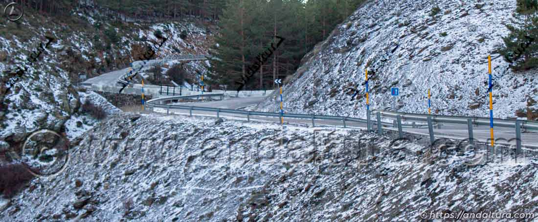 Carretera A-337 llegando al Puerto de la Ragua