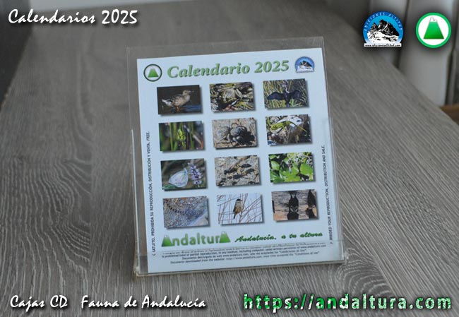 PDF del Calendario para Caja de CD de Fauna de Andalucía del 2025