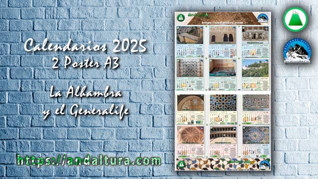 Anuncio de los Calendarios de la Alhambra y el Generalife en formato A3