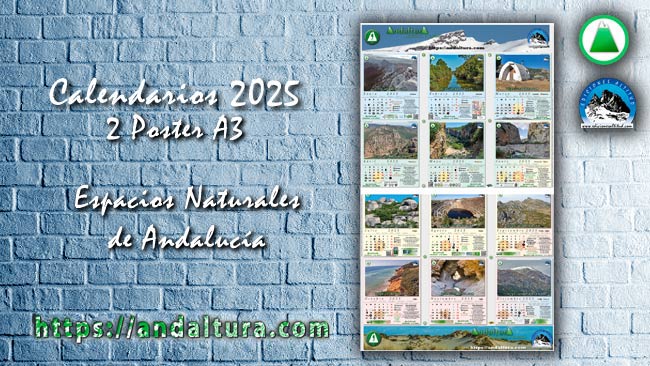 Anuncio de los Calendarios de Espacios Naturales de Andalucía en formato A3