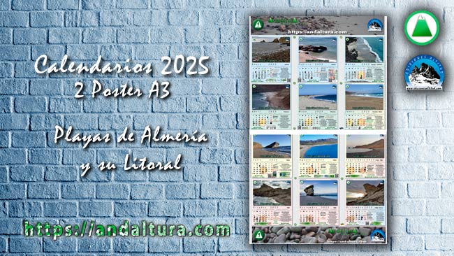 Anuncio de los Calendarios de nuestra Guía de Playas de Almería en formato A3