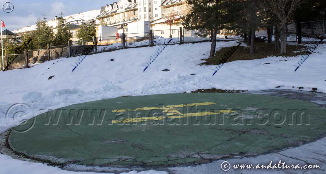 Helipuerto en el interior de la urbanización de Pradollano