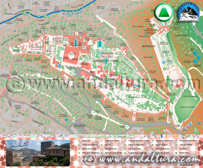 Mapa de la Alhambra y el Generalife, accede a nuestros contenidos para saber como llegar a la Alhambra