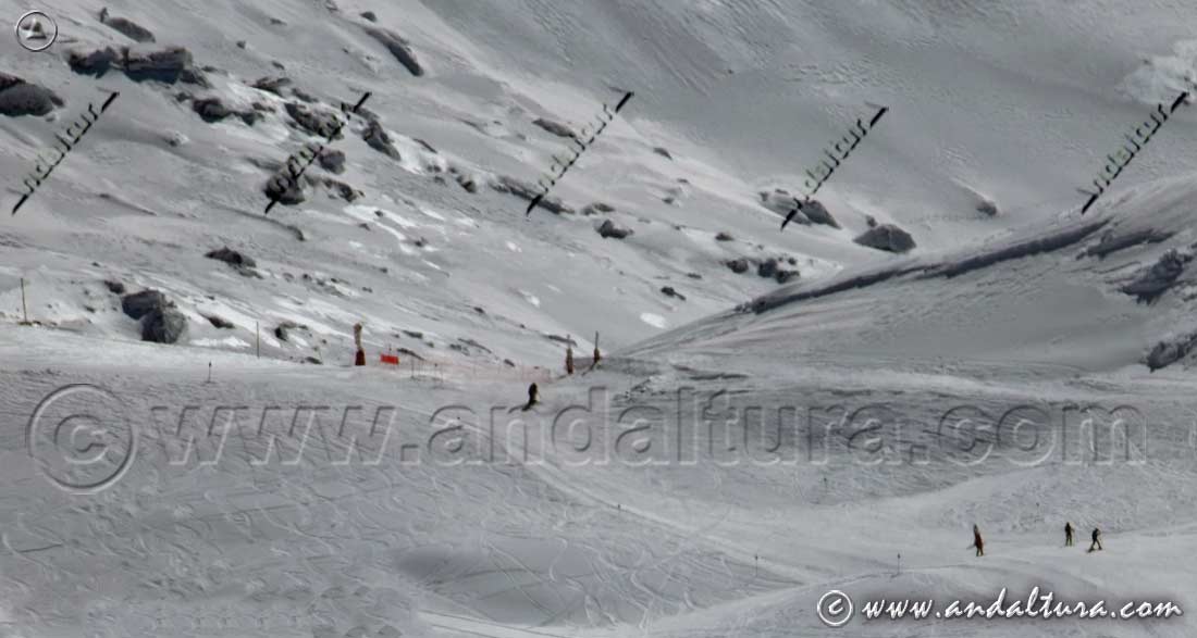 Pista Collado a Borreguiles y Piñata 2 en la Estación de Esquí Sierra Nevada