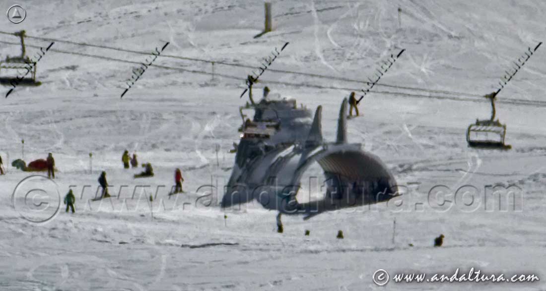 Principiantes en la pista del Mar en el Áre Borreguiles