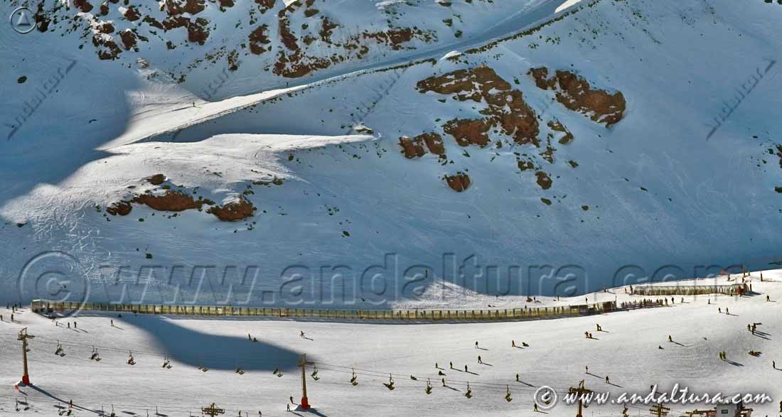 Pista El Bosque y Superverde, zona de principiantes junto a las Alfombras de Borreguiles - Sierra Nevada