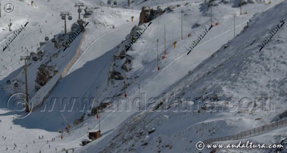 Torreta mas alta de Sierra Nevada junto a las pistas negras Neveros y Tubo del Enebro
