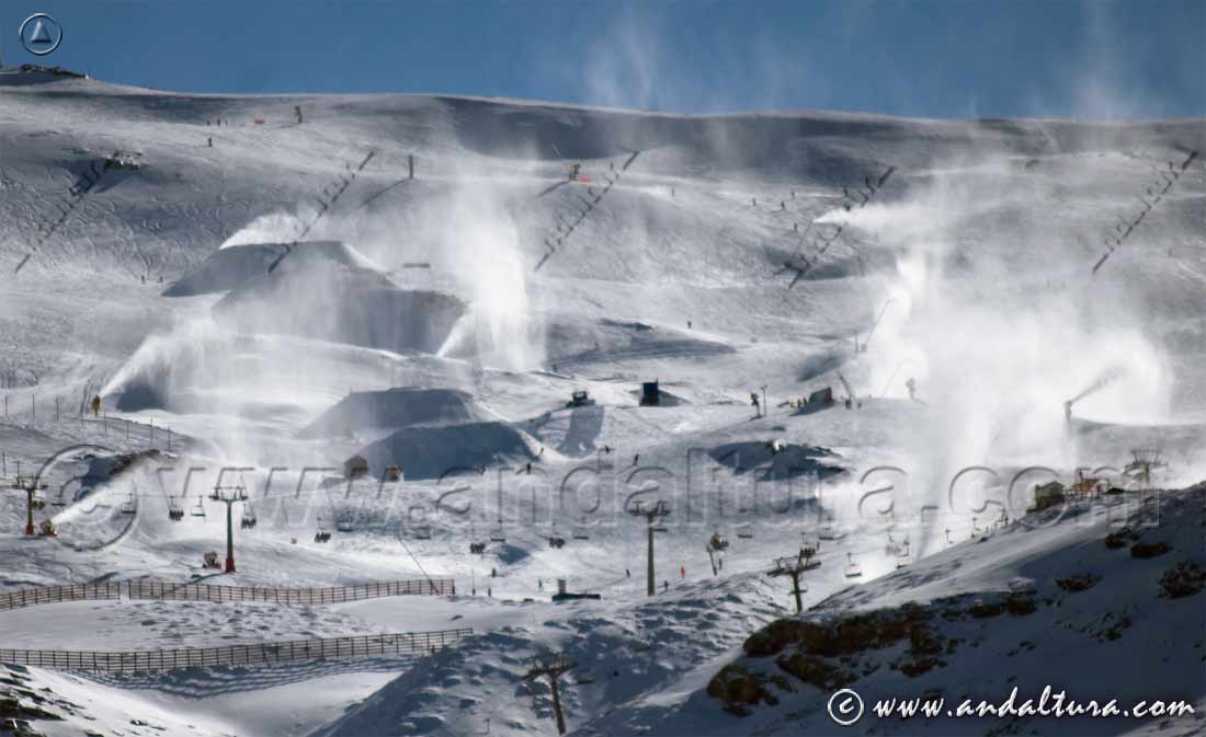 Cañones de Nieve en el Superparque Sulayr - Estación de Esquí Sierra Nevada