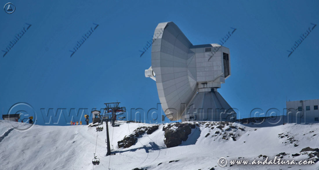 Telesilla Emilio Reyes y Radiotelescopio IRAM Sierra Nevada