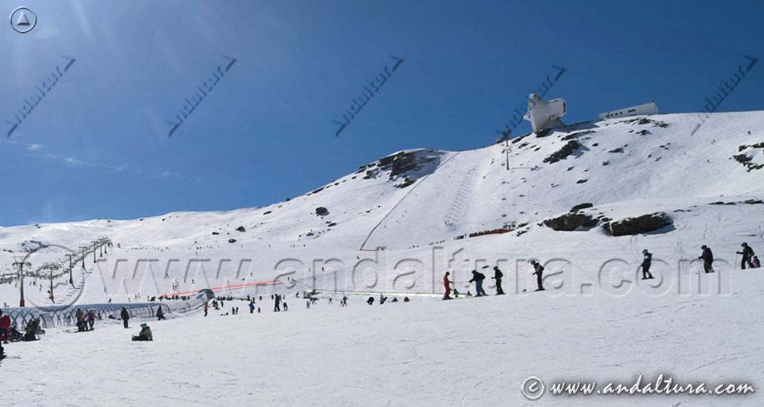 Zona de principiantes y velocidad lenta en el Área Borreguiles