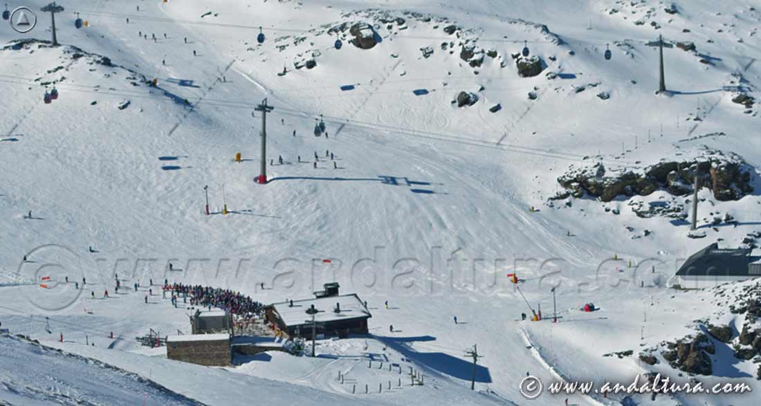 Pista zahareña y pista El Río - Pistas de la Estación de Esquí Sierra Nevada