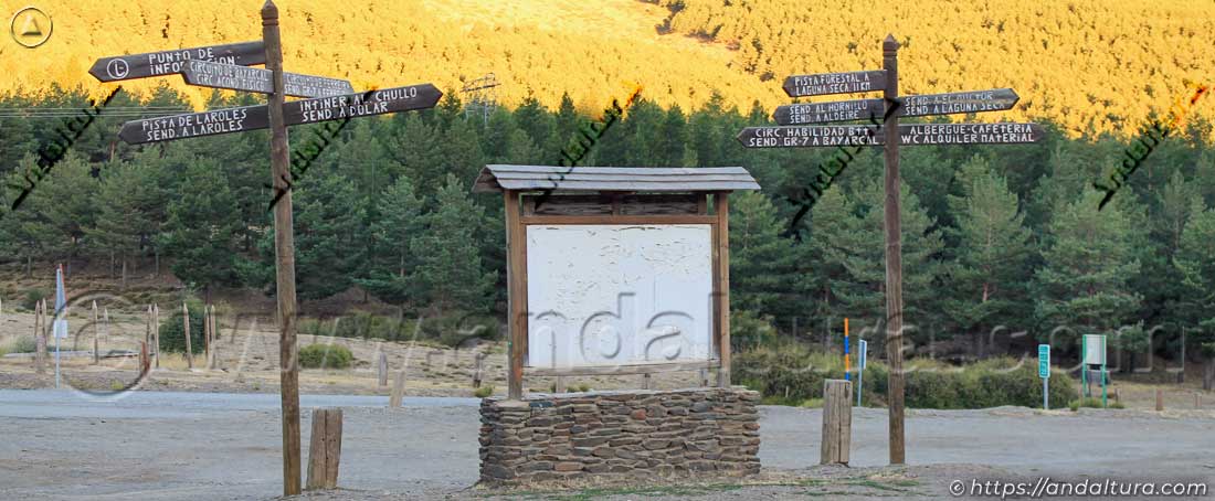 Señales direccionales en el Puerto de la Ragua