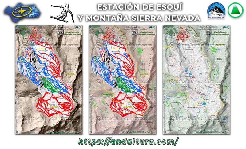 Ejemplos de los Mapas Topográficos Digitales de la Estación de Esquí Sierra Nevada
