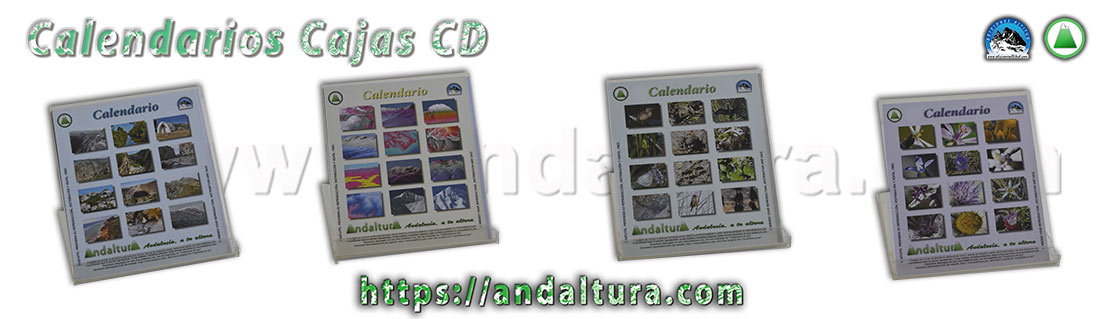 Calendarios para Caja CD 2026 inspirados en Andalucía.