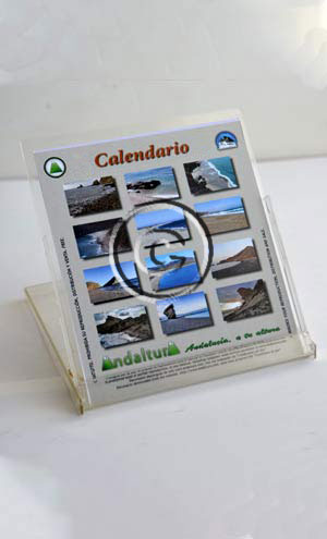 Modelo en formato para cajas de CD de los calendarios de Andaltura 2026