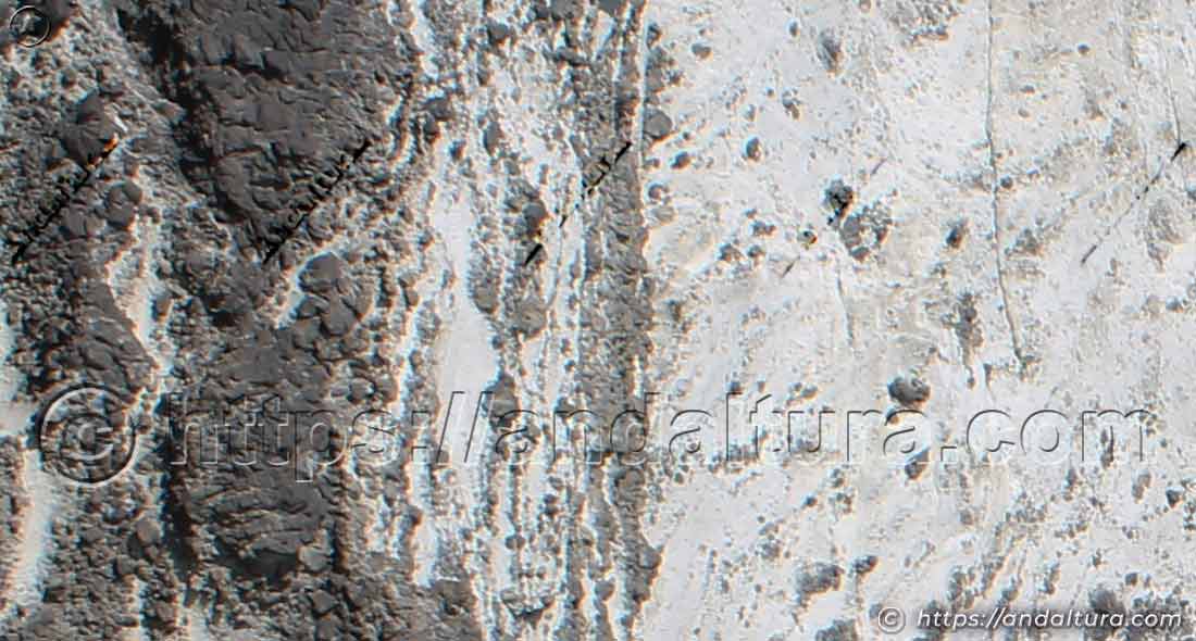 Detalle de una brecha volcánica con fragmentos incrustados en el Barronal.