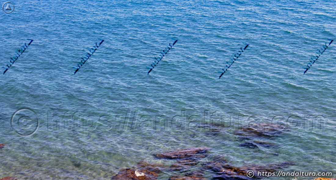 Oleaje del mar Mediterráneo en la Cala de los Amarillos - Cabo de Gata